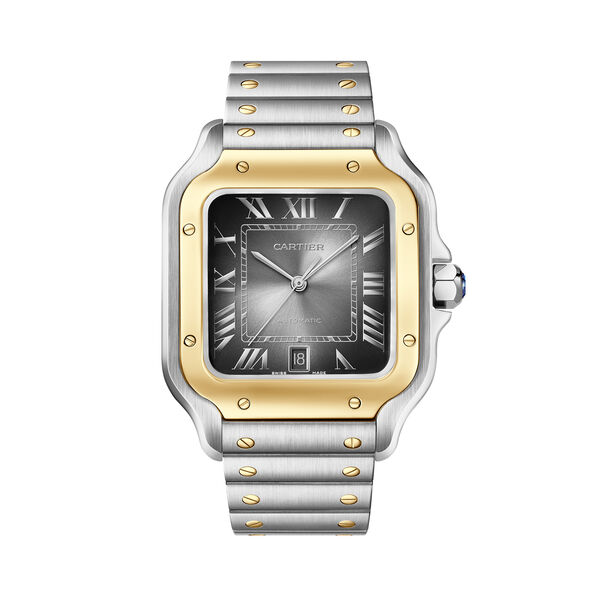 Santos de Cartier 40 mm automatique en or jaune et acier inoxydable, grand mod&egrave;le